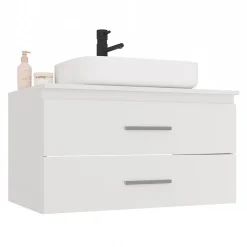 3xE Living Meuble de salle de bain, blanc, 80 x 45 x 50 cm