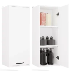 3xE Living Meuble de salle de bain, blanc, 35 x 67 x 30 cm