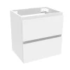 AICA Sanitaire Meuble de salle de bain blanc 50cm, suspendu avec 2 tiroirs