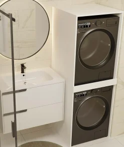 Armoire De Salle De Bains|3xE Living Meuble de salle de bain, blanc, 64 x 180 x 64 cm