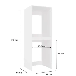 Armoire De Salle De Bains|3xE Living Meuble de salle de bain, blanc, 64 x 180 x 64 cm
