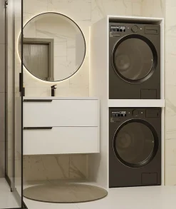 Armoire De Salle De Bains|3xE Living Meuble de salle de bain, blanc, 64 x 180 x 64 cm