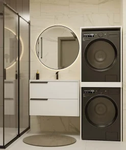 Armoire De Salle De Bains|3xE Living Meuble de salle de bain, blanc, 64 x 180 x 64 cm