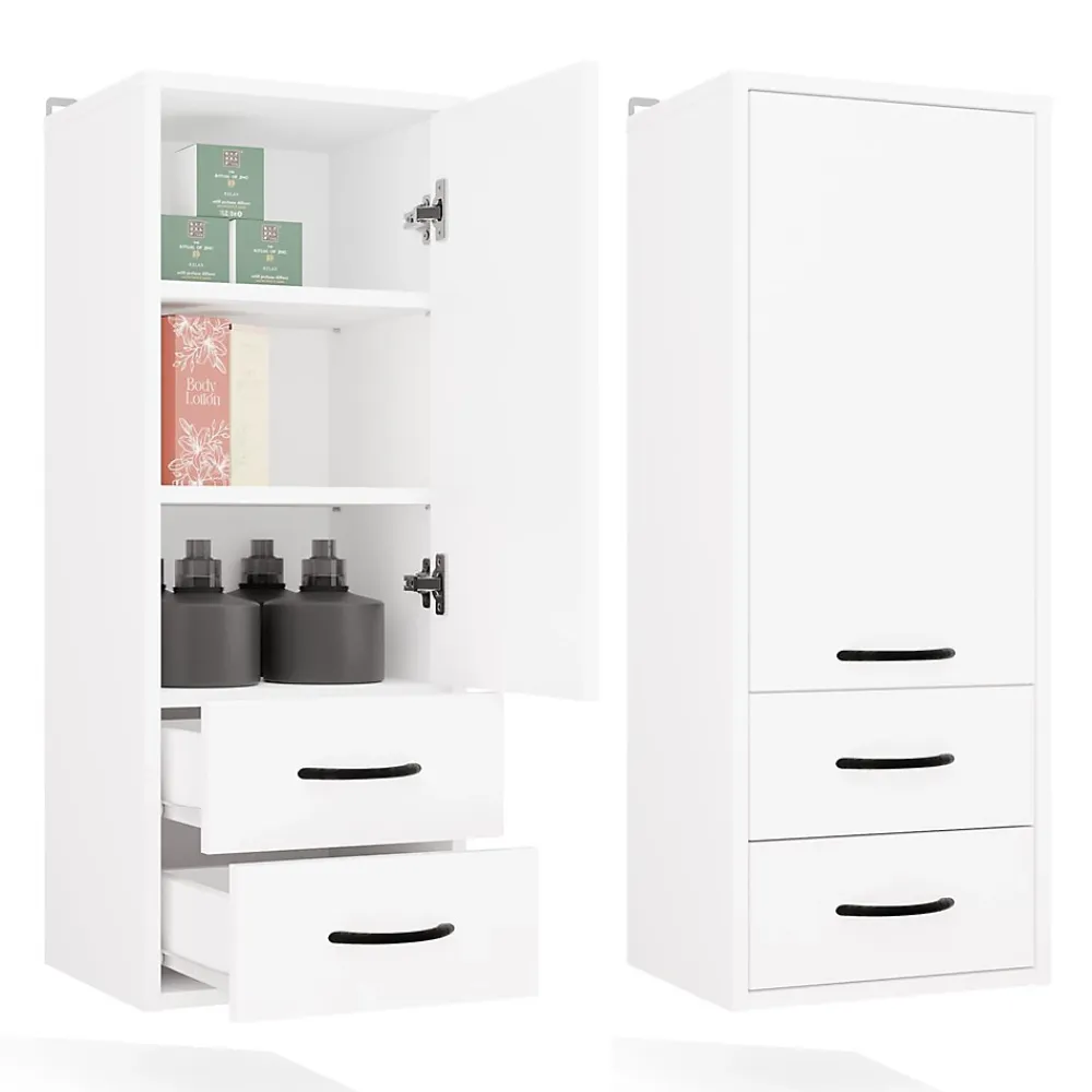 Etagère Salle De Bains|3xE Living Meuble de salle de bain, blanc, 35 x 67 x 30 cm