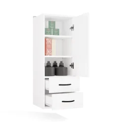 Etagère Salle De Bains|3xE Living Meuble de salle de bain, blanc, 35 x 67 x 30 cm