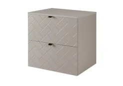 Lave-Mains|3xE Living Meuble de salle de bain, Cachemire, 60 x 57 x 46 cm, poignées noires