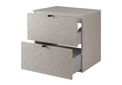 Lave-Mains|3xE Living Meuble de salle de bain, Cachemire, 60 x 57 x 46 cm, poignées noires