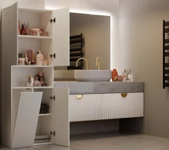 3xE Living Meuble de salle de bain, cachemire, 60 x 30 x 174 cm