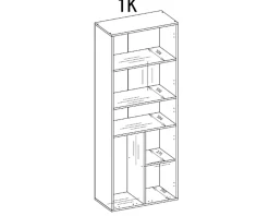 3xE Living Meuble de salle de bain, cachemire, 60 x 30 x 174 cm