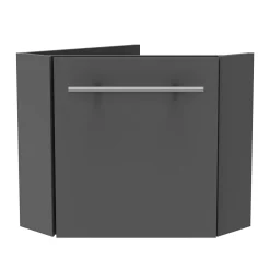 Meuble Sous-Vasque|AICA Sanitaire Meuble de salle de bain 40cm avec tiroir, meuble d'angle suspendu Anthracite
