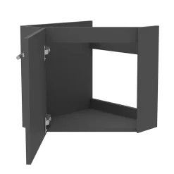 Meuble Sous-Vasque|AICA Sanitaire Meuble de salle de bain 40cm avec tiroir, meuble d'angle suspendu Anthracite