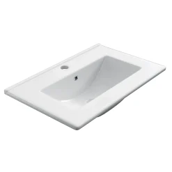 Ensemble Meuble De Salle De Bains|Cosyneo Meuble de salle de bain 60cm simple vasque - 3 tiroirs - blanc - MAYOR