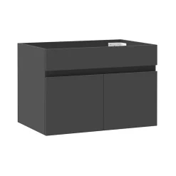 AICA Sanitaire Meuble de salle de bain 60cm à double porte, suspendu, Anthracite