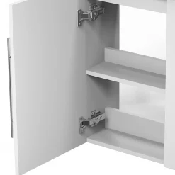 Meuble Sous-Vasque|AICA Sanitaire Meuble de salle de bain 44cm avec 2 compartiments, suspendu, blanc