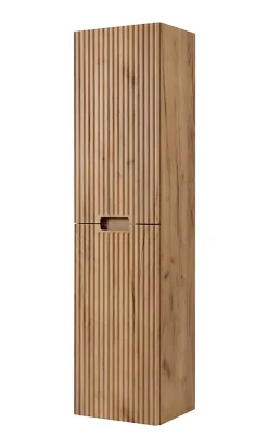 3xE Living Meuble de salle de bain, chêne Craft, 35 x 136 x 27 cm