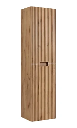 3xE Living Meuble de salle de bain, chêne Craft, 35 x 136 x 27 cm