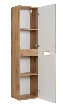 3xE Living Meuble de salle de bain, chêne Craft, 35 x 136 x 27 cm