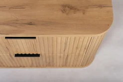 3xE Living Meuble de salle de bain, Chêne Craft, poignée noire, 41,5 x 60 x 51,7 cm