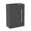 AICA Sanitaire Meuble de salle de bain 44cm avec 2 compartiments, suspendu, Anthracite