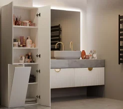 3xE Living Meuble de salle de bain, cachemire, 60 x 30 x 174 cm