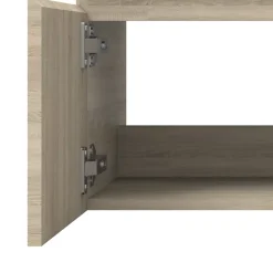 Meuble Sous-Vasque|AICA Sanitaire Meuble de salle de bain 60cm à double porte, suspendu, Chêne