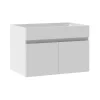 Meuble Sous-Vasque|AICA Sanitaire Meuble de salle de bain 60cm à double porte, suspendu, blanc