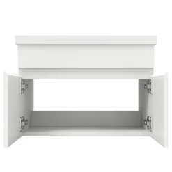 Meuble Sous-Vasque|AICA Sanitaire Meuble de salle de bain 60cm à double porte, suspendu, blanc