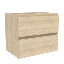 Meuble Sous-Vasque|AICA Sanitaire Meuble de salle de bain chêne 60cm, suspendu avec 2 tiroirs