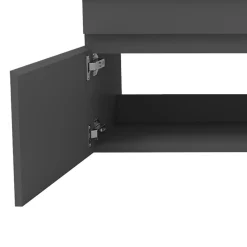 Meuble Sous-Vasque|AICA Sanitaire Meuble de salle de bain 100cm à double porte, suspendu, Anthracite