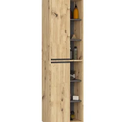 3xE Living Meuble de salle de bain, chêne artisanal/gris graphite, 50 x 170 x 30 cm