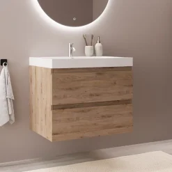Lomazoo Meuble de salle de bain Monaco chêne clair - 60cm