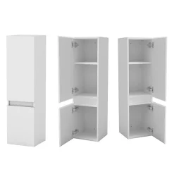 AICA Sanitaire Meuble de salle de bain mural, 30x30x110 cm, colonne blanche,