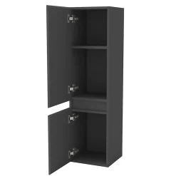 AICA Sanitaire Meuble de salle de bain mural, 30x30x110 cm, colonne anthracite,