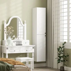 Meuble Wc|ProximaX Meuble de salle de bain mural, surface laquée, 6 étagères, MDF, blanc