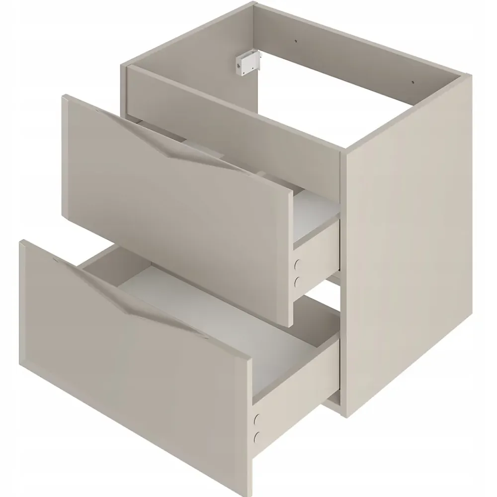 Meuble Sous Lavabo|Furnidea Meuble de salle de bain sous vasque suspendu DELCA cachemire 60 cm