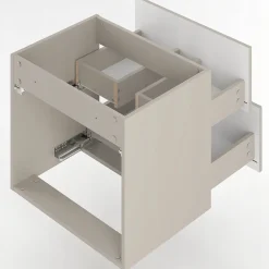Meuble Sous Lavabo|Furnidea Meuble de salle de bain sous vasque suspendu DELCA cachemire 60 cm