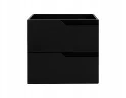 Furnidea Meuble de salle de bain suspendu sous vasque MODERN noir 60 cm