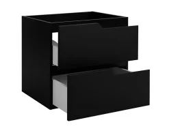 Furnidea Meuble de salle de bain suspendu sous vasque MODERN noir 60 cm
