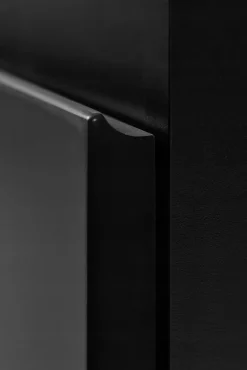 Furnidea Meuble de salle de bain suspendu sous vasque MODERN noir 60 cm