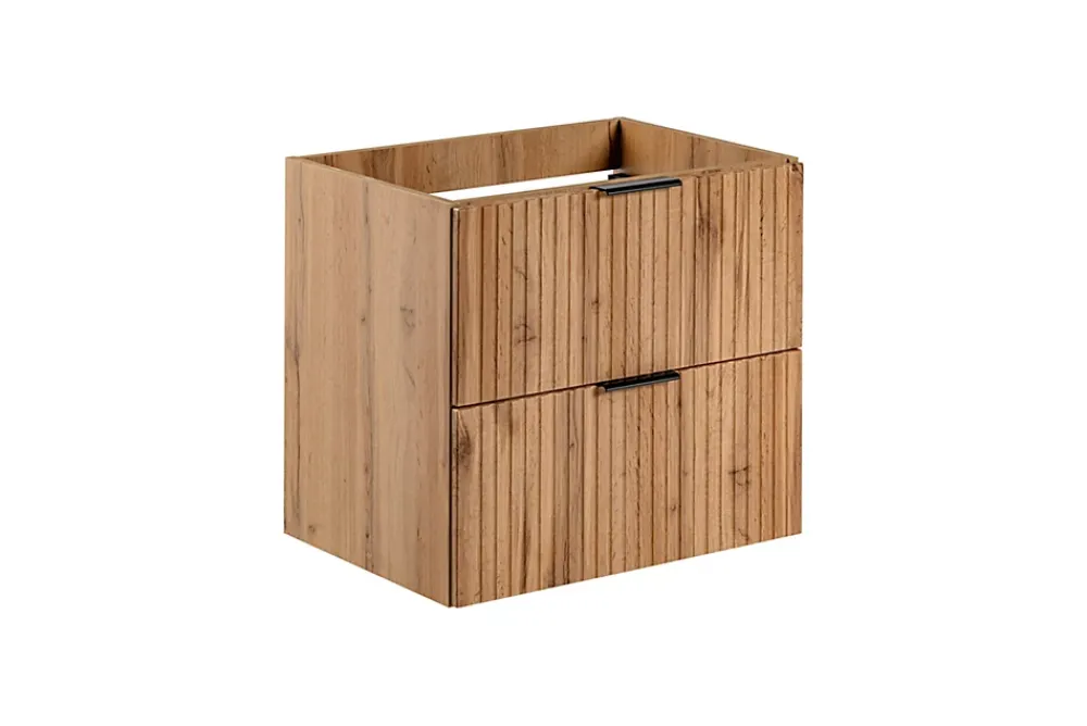 Furnidea Meuble de salle de bain suspendu sous lavabo ADEL CHÊNE 60 cm
