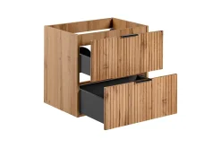 Furnidea Meuble de salle de bain suspendu sous lavabo ADEL CHÊNE 60 cm