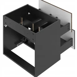 Furnidea Meuble de salle de bain sous vasque suspendu AVELLA noyer et noir 60 cm