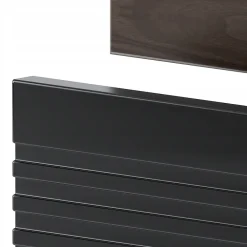Furnidea Meuble de salle de bain sous vasque suspendu AVELLA noyer et noir 60 cm