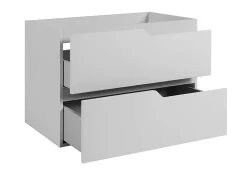 Furnidea Meuble de salle de bain suspendu sous vasque MODERN blanc 80 cm