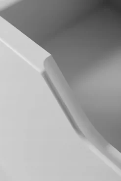 Furnidea Meuble de salle de bain suspendu sous vasque MODERN blanc 80 cm