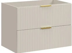 Meuble Sous Lavabo|Furnidea Meuble de salle de bain suspendu sous lavabo ADEL CACHEMIRE 80 cm