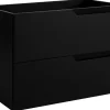 Meuble Sous Lavabo|Furnidea Meuble de salle de bain suspendu sous vasque MODERN noir 80 cm