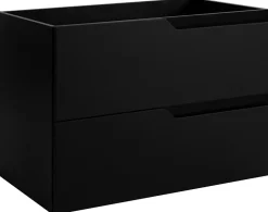 Meuble Sous Lavabo|Furnidea Meuble de salle de bain suspendu sous vasque MODERN noir 80 cm