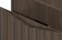 Furnidea Meuble de salle de bain sous vasque suspendu STELLA coloris noyer 80 cm façades rainurées