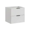 Furnidea Meuble de salle de bain suspendu sous lavabo ADEL BLANC 60 cm